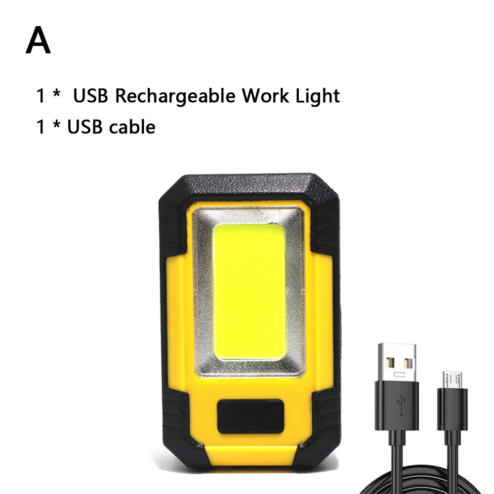 30w bærbare ledet arbeidslys usb oppladbare arbeidslys 3 moduser bilreparasjonslommelykt med magnetisk sokkel håndholdt arbeidslys: En
