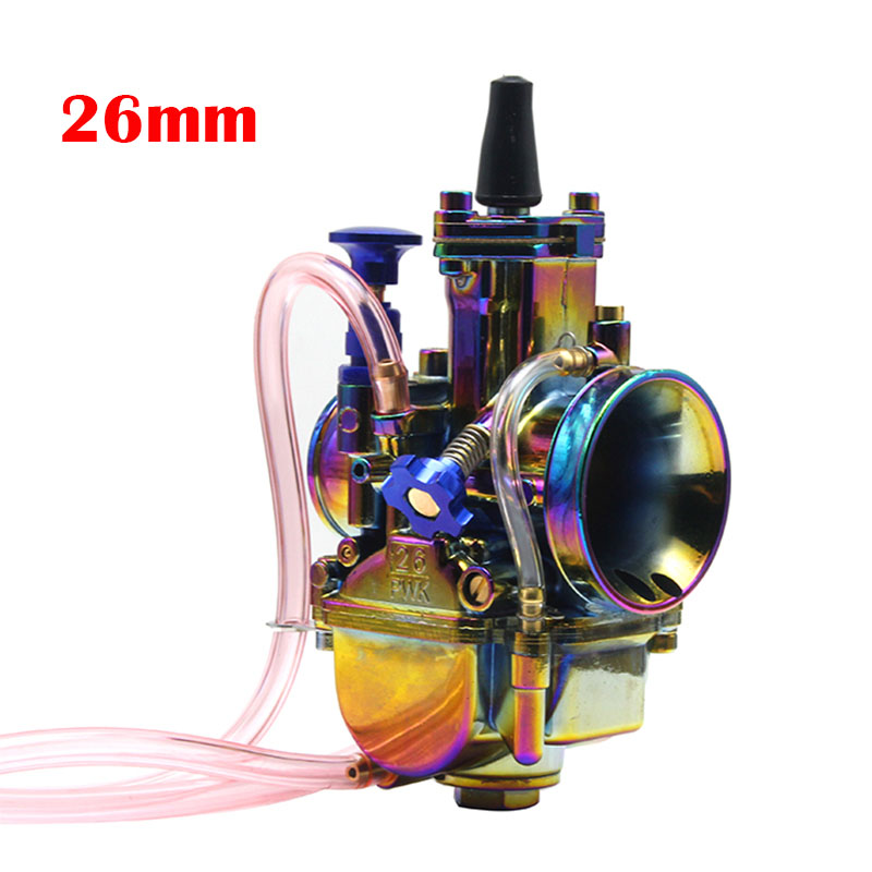 ZSDTRP Universal Multicolor Motorcycle Carburetor 21 24 26 28 30 32 34mm Power Jet Dirt Bike 4T PWK Carburador 110cc 250cc 125cc: Ivory