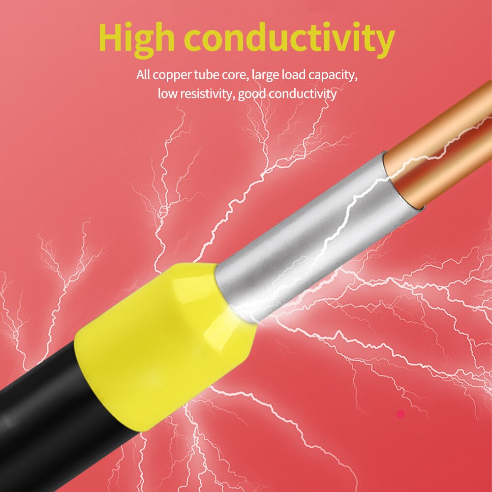 1200pcs Pin End tube Terminal Insulated Ferrule Wire Copper Crimp Connector Cord Fast Wire Terminals Kit tubular terminal