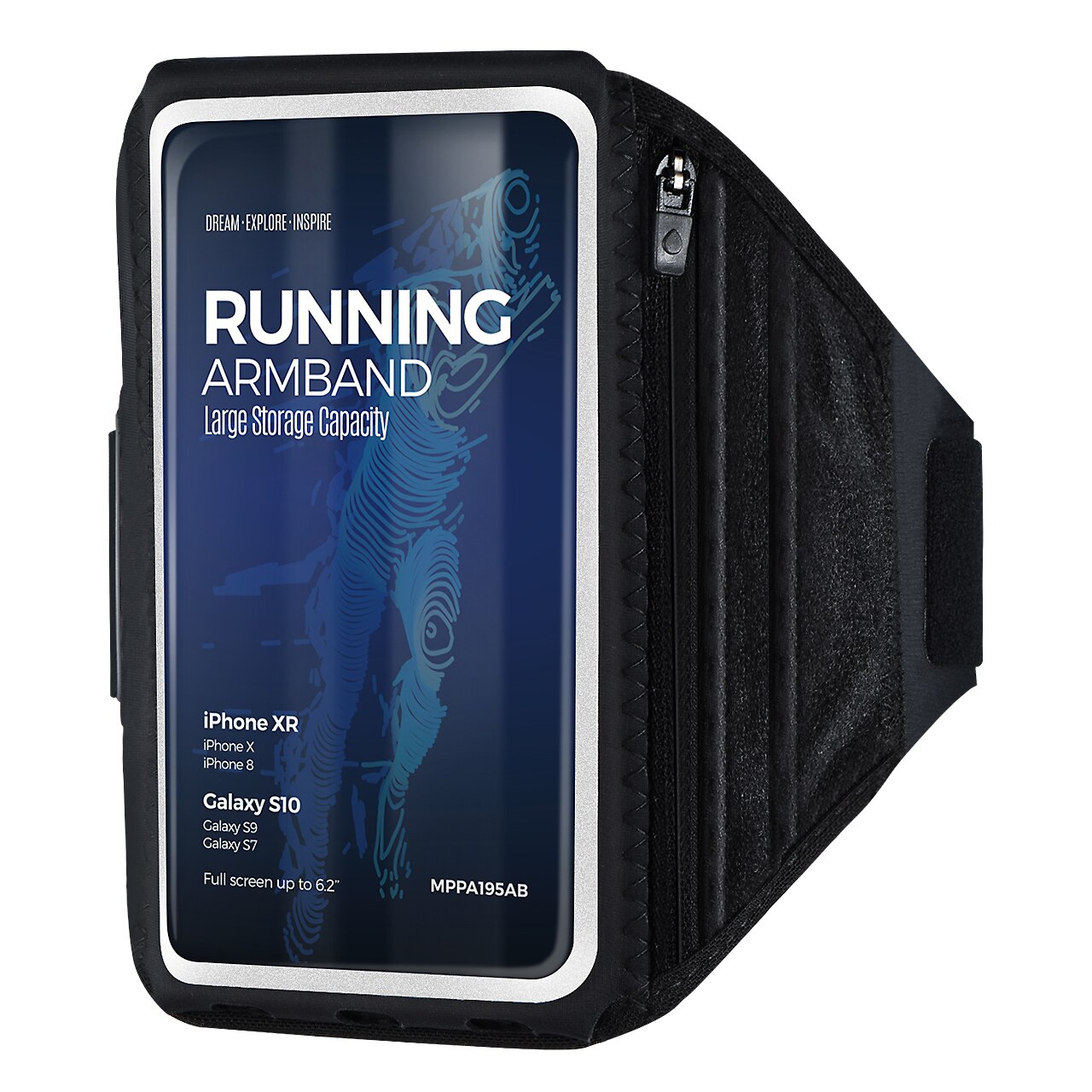 Mpow – brassard de téléphone universel PA195, 6.2 pouces, avec sac pour écouteurs, support de téléphone, sport, pour iPhone 12/11/XR: Default Title