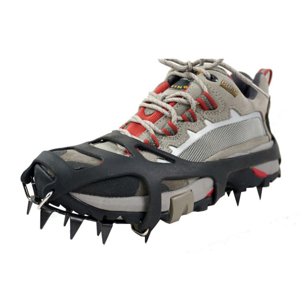 Descontos Hot! 1 par 18 dentes antiderrapante gelo neve apertos sapato bota tração grampo spikes crampon: L