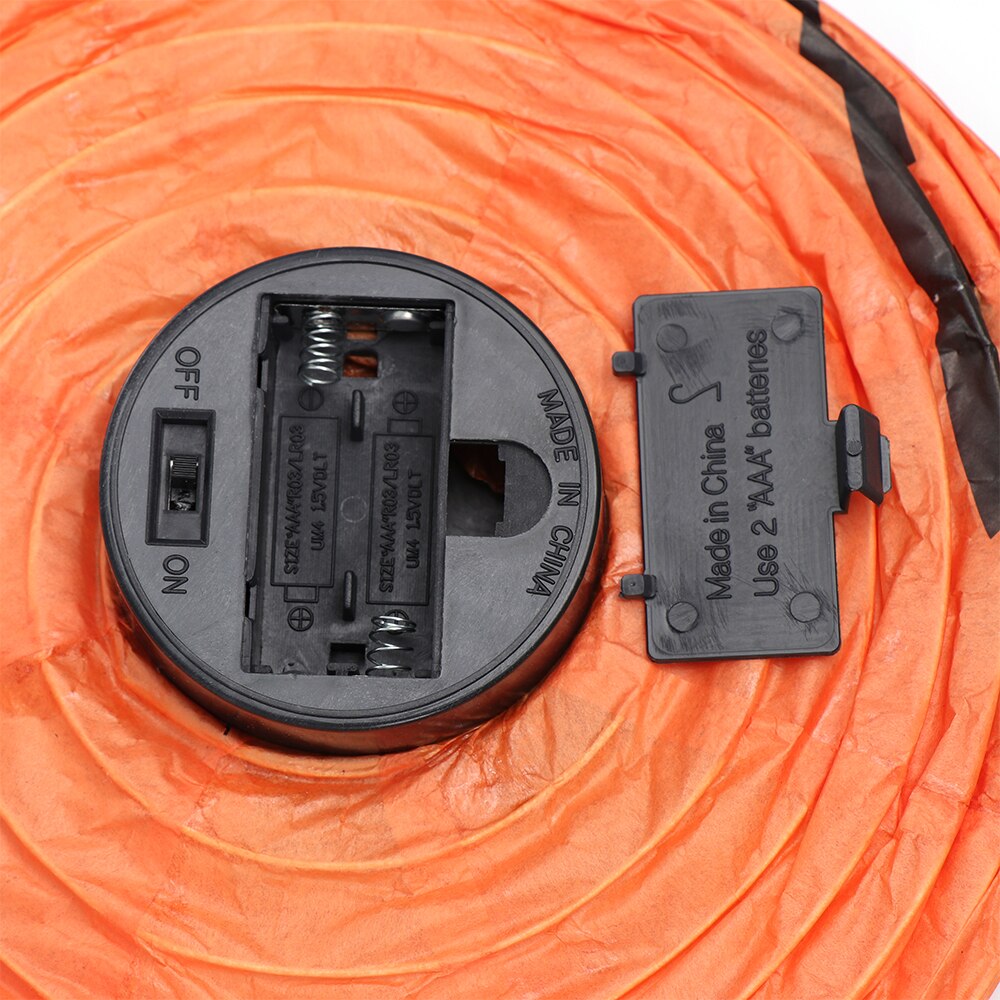 LED Halloween Paper Pumpkin Hanging Lantern DIY Party Decor Scary LED Lantern Home Decor Party Supplies