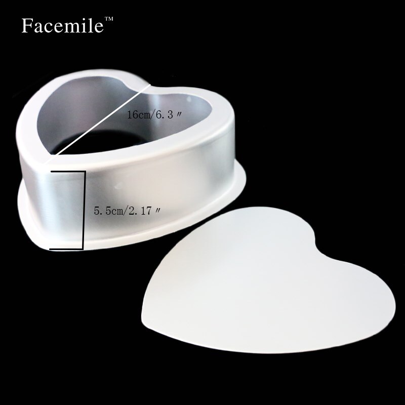 Facemile Love Hartvorm Rvs Cakevorm Bakken Gebak Mallen Bakvormen DIY Non-stick Cake Pan Twee Grootte kan Kiezen: 03039