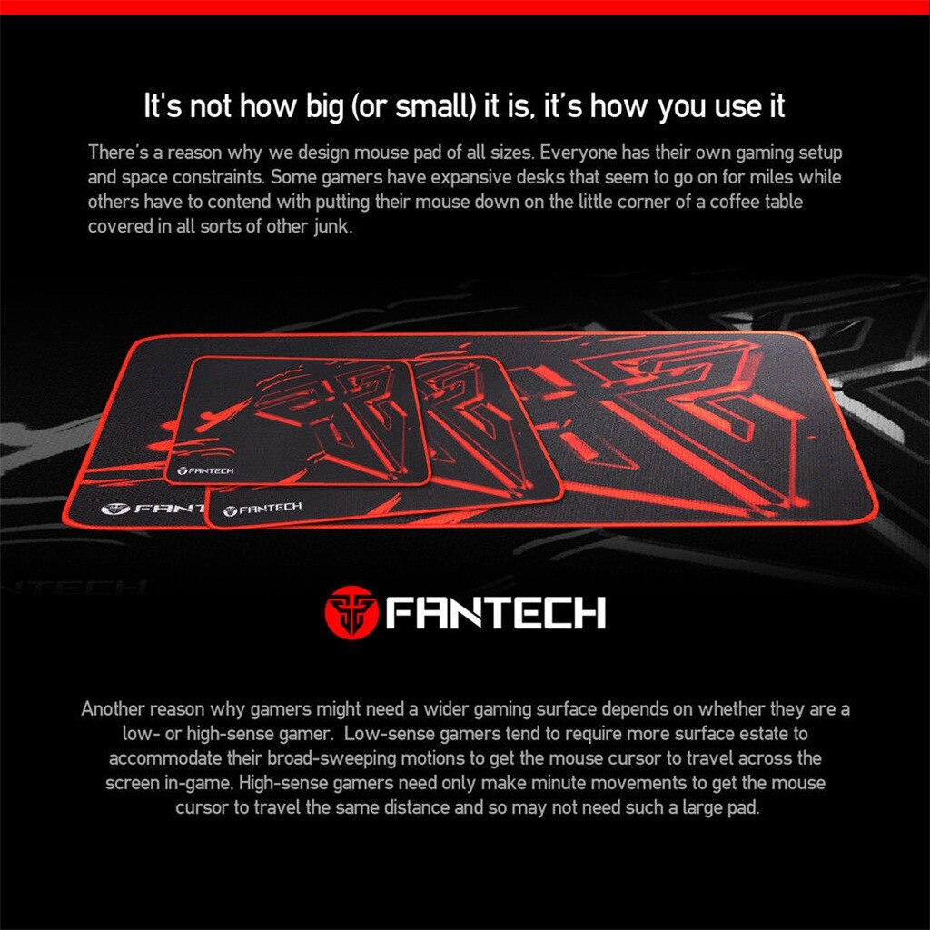 Fantech MP25 PRO GAMING Mouse Mat Pad for Gamer Anti-slip Cloth Gaming mice mat Non-skid base 250X210X2 MM mouse pad black