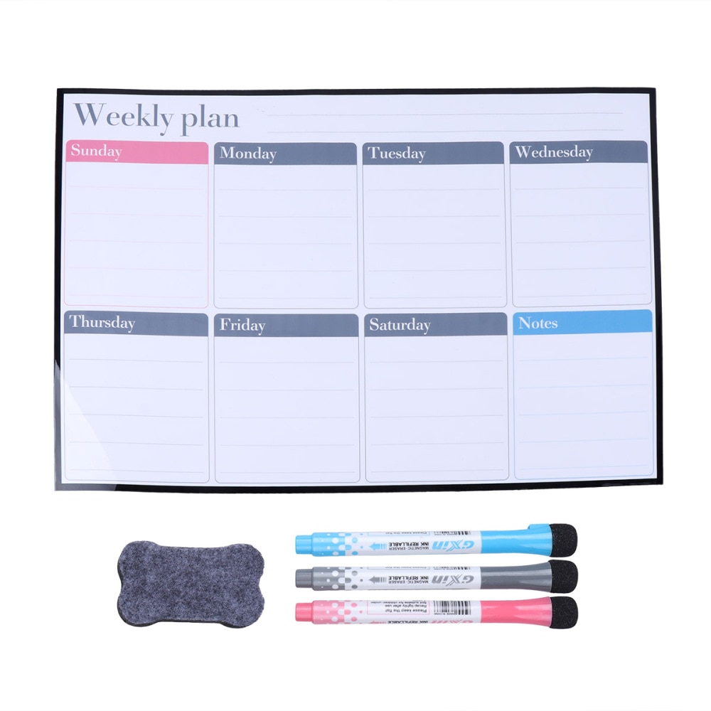 1 Set 40X30Cm Maandelijkse Plan Magnetische Whiteboard Creatieve Pet Flexibele Magneet Board Notities Herinneringen Memo Voor Thuis kantoor Refr