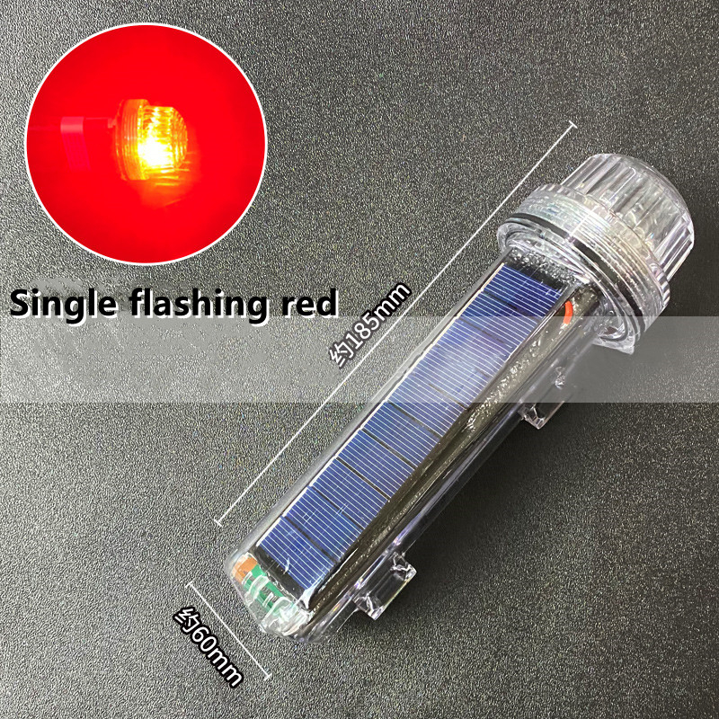 Solar- angetrieben Netz markieren Licht Wasserdichte Anker Licht Boje Signal Licht Blinkt Torpedo Warnung Licht Marine Navigation Licht: rot-blinkt