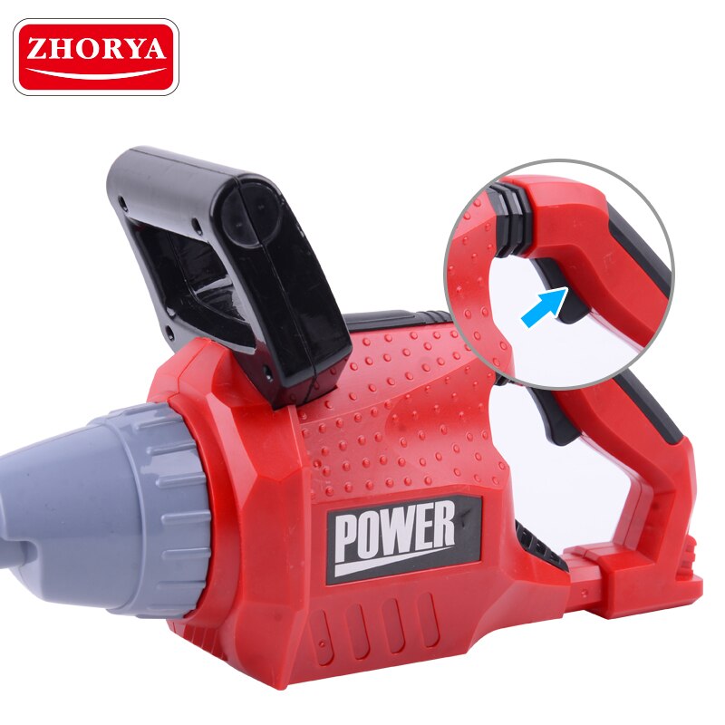 Zhorya Tuin Gereedschap Roterende Kettingzaag Met Sound & Light Grasmaaier Pretend Play Power Tool Speelgoed Reparatie Tools Voor Jongens kinderen