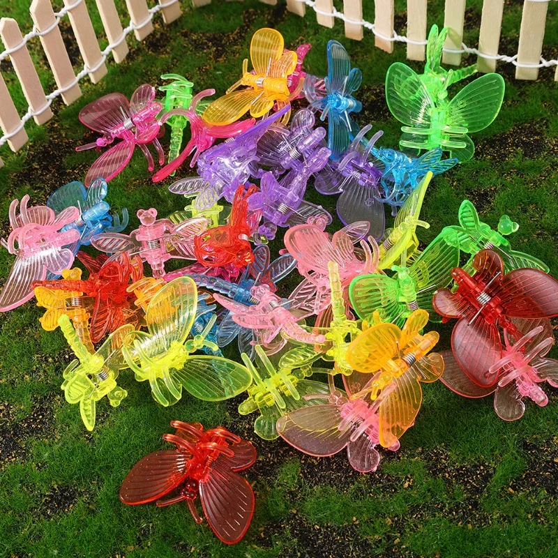 Pince à orchidée libellule papillon, 100/10 pièces, Clips pour plantes de jardin, vigne grimpante, Support fixe, Clip en plastique, décoration de jardin bonsaï