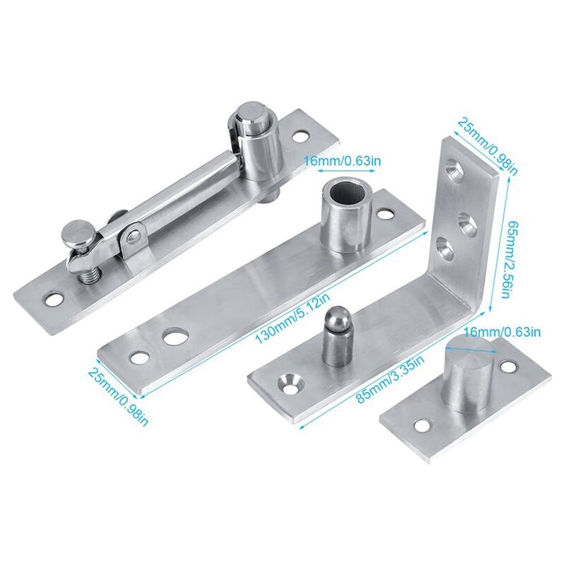 360 Degree Stainless Steel Door Hinge, 7-Shaped High-Rise Building, Household Revolving Door Hinge, Garage