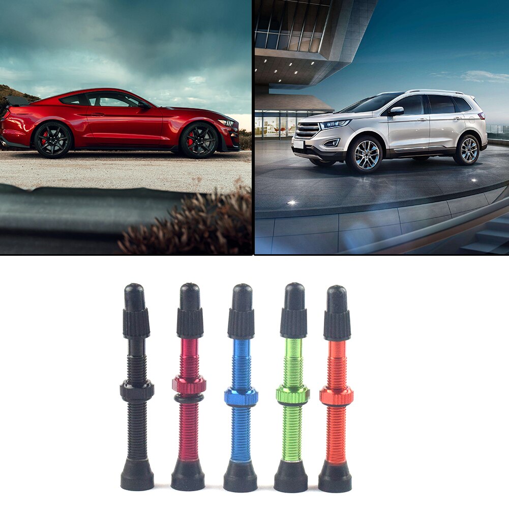 Tubeless Stem Valve Cap Aluminum Alloy 34/46/64mm Bike Accessories 1PC Tubeless Sealant 1Pair For Road MTB Presta Valve