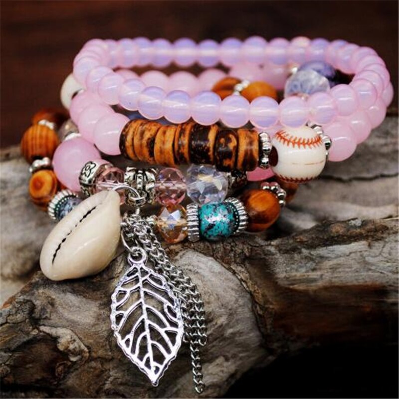 Charm bracelet & bangles for Women Jewelry Original Bracelets Pulseira summer boho 4pcs/set bracelet