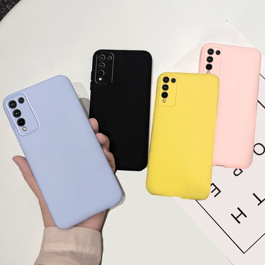 Dla Huawei Honor 10X Lite Obudowa silikonowy miękki jednolity kolor telefon pokrywa dla honoru 10X Lite zderzak na Honor10X lite 10 X Lite Fundas
