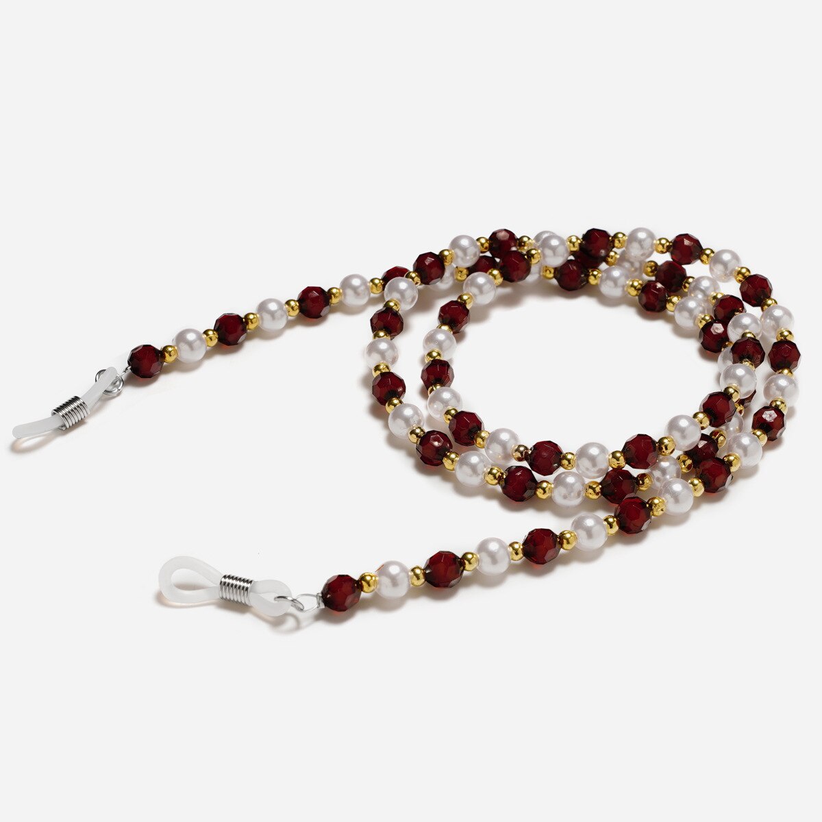 Solbriller perlehals lanyard snor briller solbriller halskæde kæde reb briller snor holder halsstrop reb: Brun