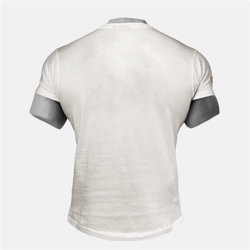Verano musculosa fitness brothers Camiseta de manga corta de algodón transpirable para hombres ropa de fitness casual cardigan Lounge