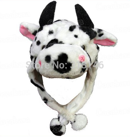 Cute Cartoon Plush Animal Cow Fuzzy 