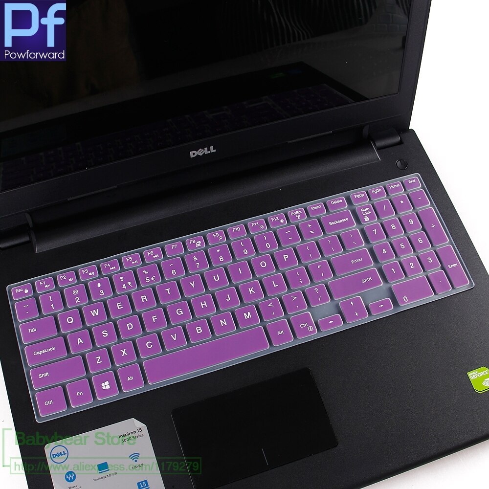 Silikonowa klawiatura do laptopa obudowa ochronna do Dell Latitude 15 3500 3550 3560 3570 3580 3590 15.6&quot;: purple