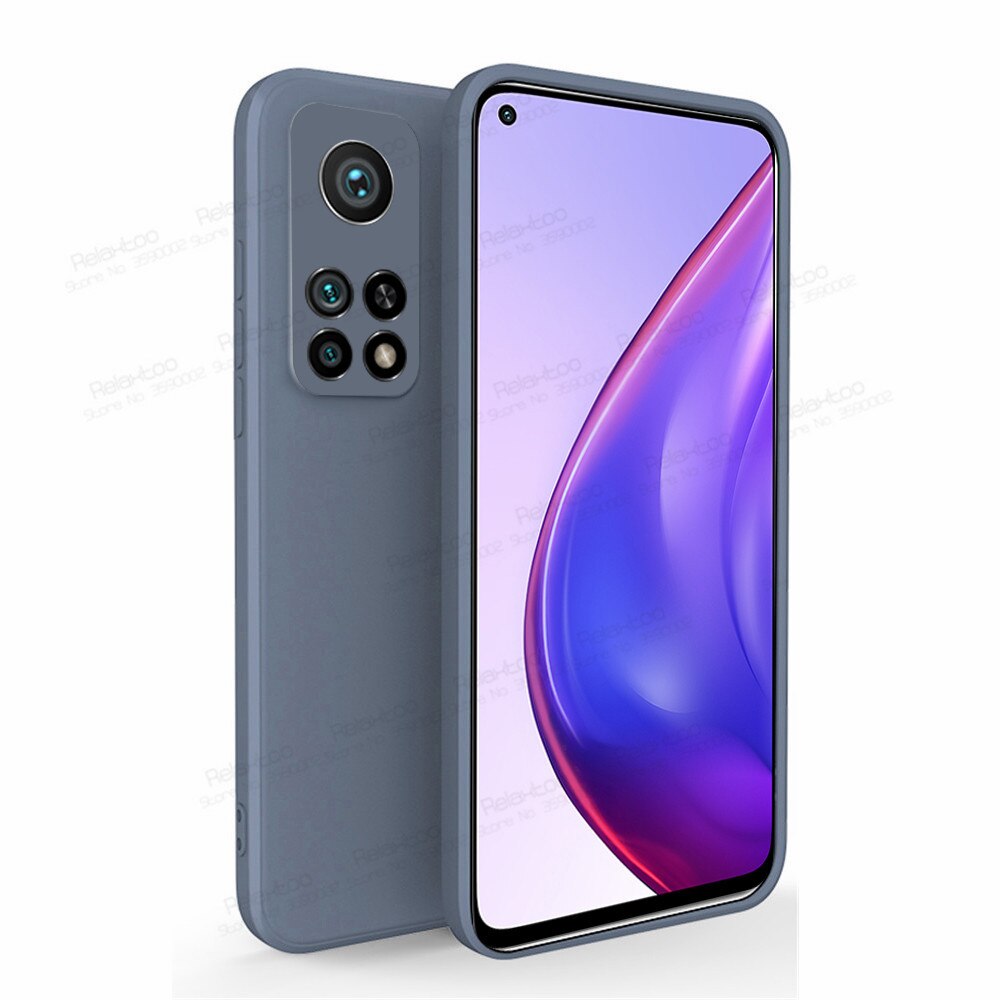 Dla Xiaomi Mi 10 T Pro Case miękki płynny silikonowy telefon pokrywa Xiomi 10 T T10 Mi10T 5G zwykły cukierki kolorowy aparat odporny na wstrząsy Coque: MI 10T pro / Lavender Grey