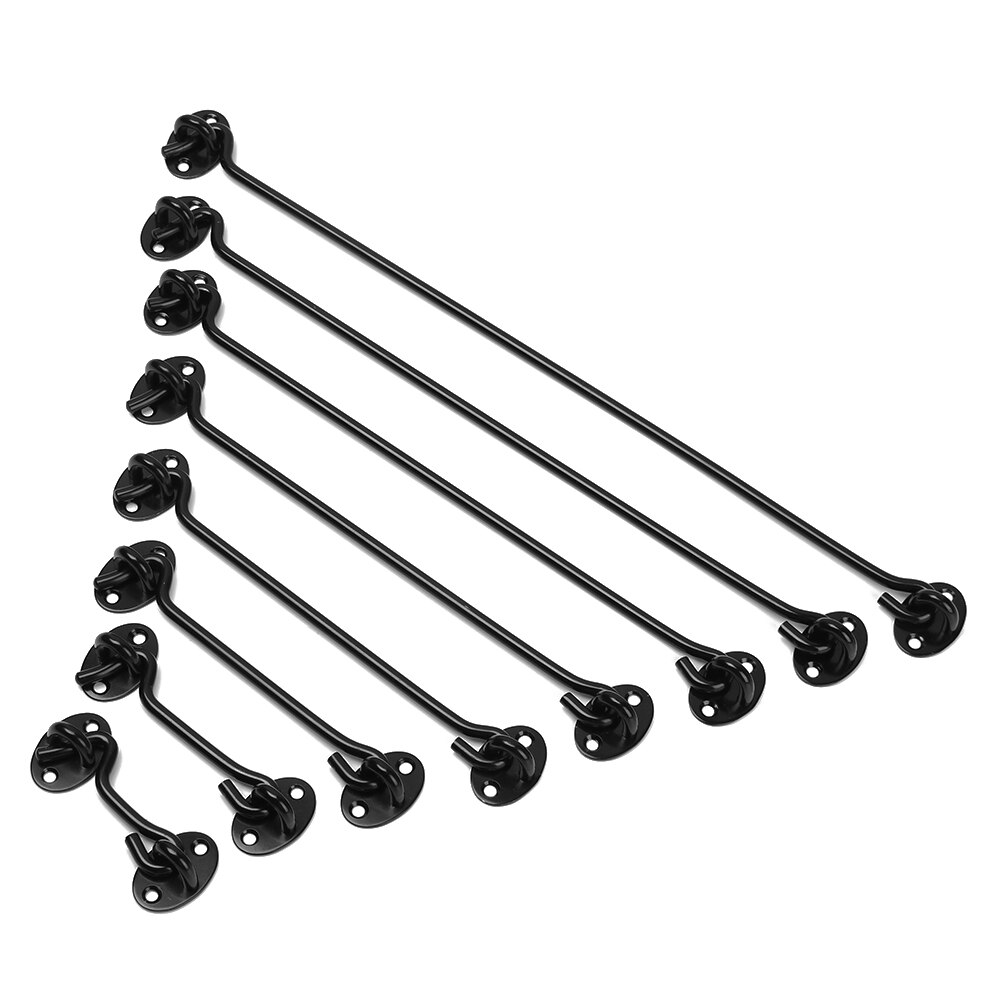 Stainless Steel Cabin Hook Furniture Window Catch Lock Shed Gate Door Eye Bolts Catch Holder With Install Screws Fittings