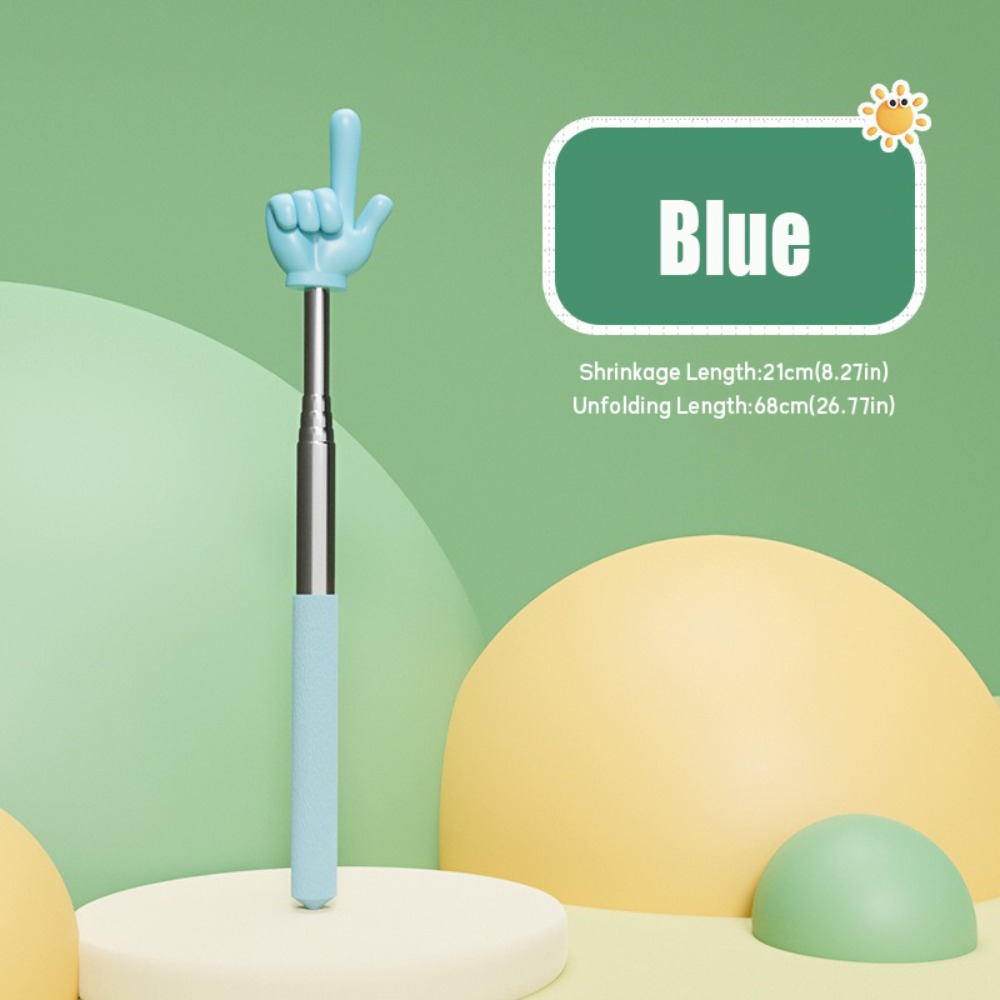 Stainless Steel Teaching Pointer Telescopic Rod Finger Teaching Stick Whiteboard Hand Pointer Teaching Tools: Pink