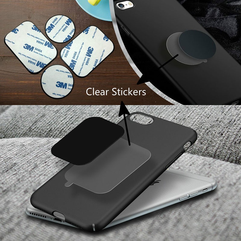 Metal Plate Universal Mount Metal Plate Kit with Adhesive for Magnetic Car Mount Cell Phone Holder Magnet Mobile Stand