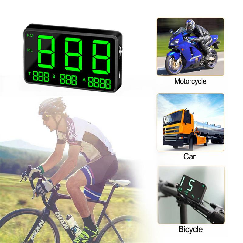 C80 Car Digital GPS Speedometer Speed Display KM/h MPH For Car Bike Motorcycle Auto Accessories