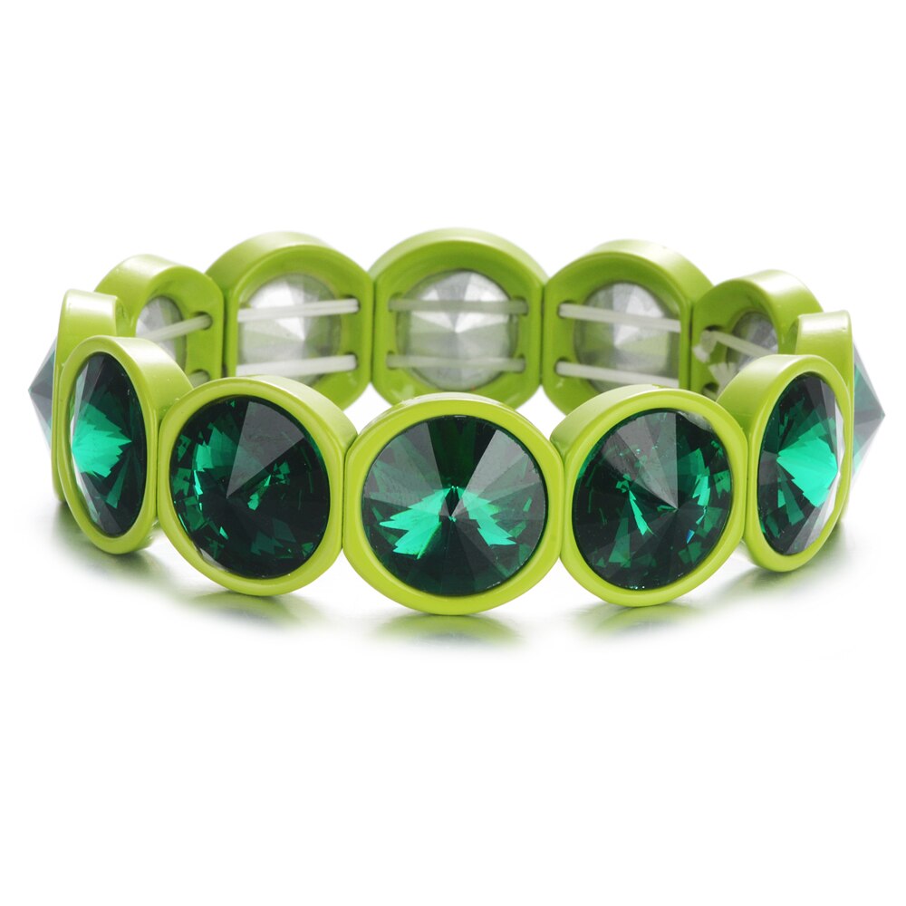 Bracelets en cristal couleur bonbon arc-en-ciel, bijoux avec trou en émail, bracelet bohème pour femme  s192: S192-10