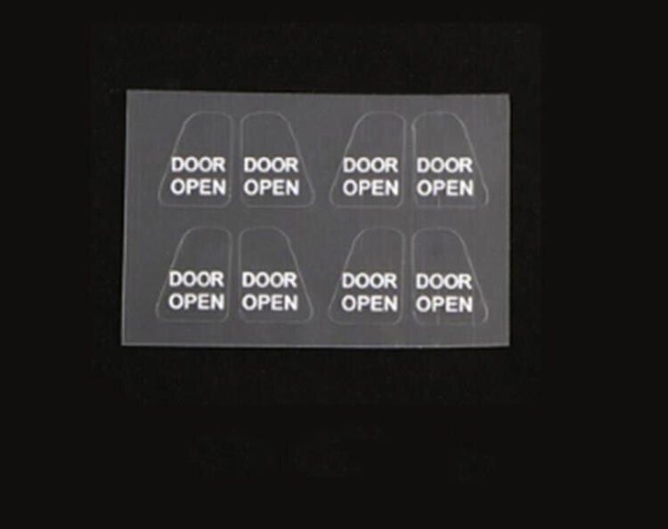 8 Stks/set Auto Deur Open Exit Sticker Decal Fit Voor Tesla Model 3 Interieur Decor: Letter Door OPEN