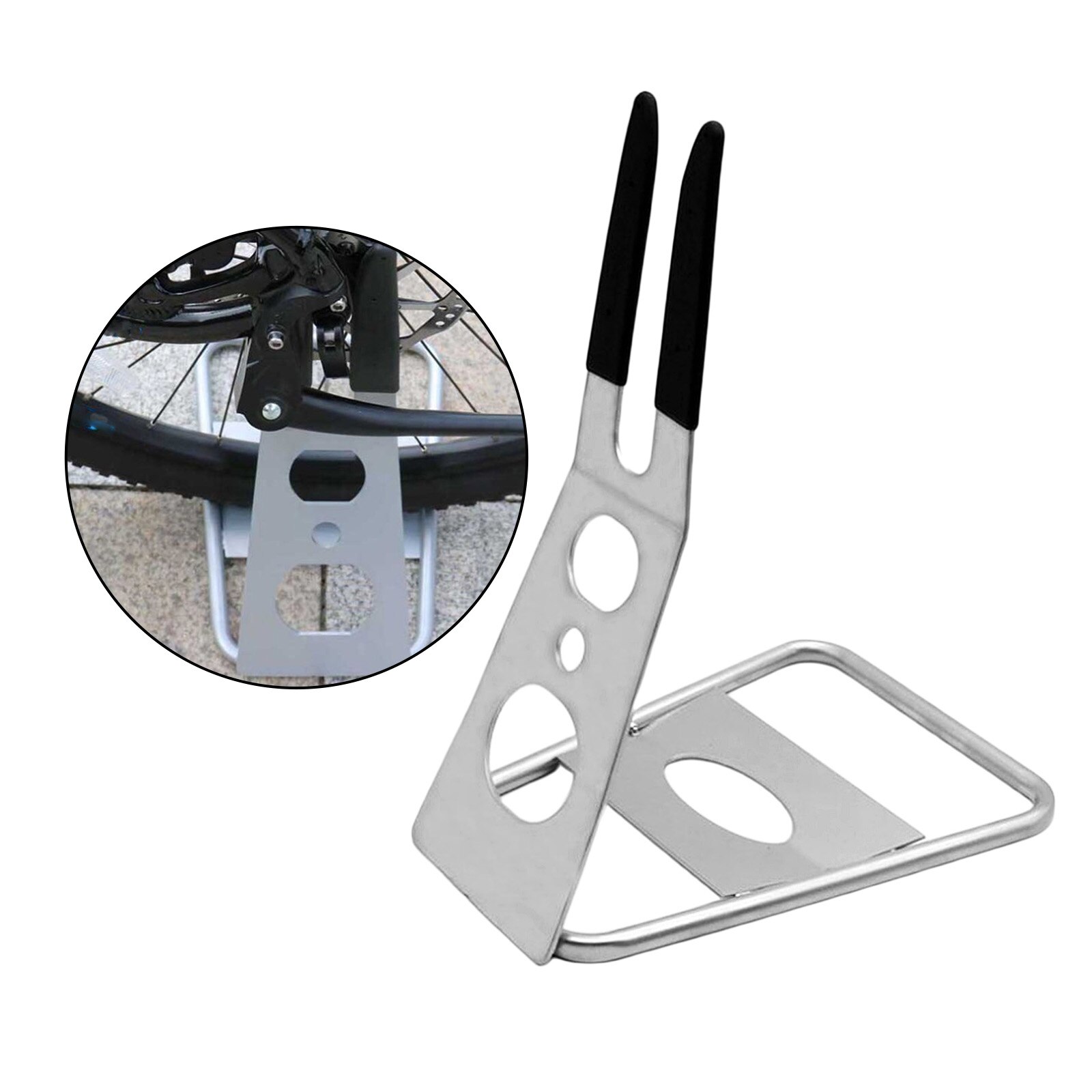 Bike Parking Rack Hub Mounted Sturdy Bicycle Floor Park Stand Holder Repair Rack Bike Display Show Holder Ground Parking Bracket