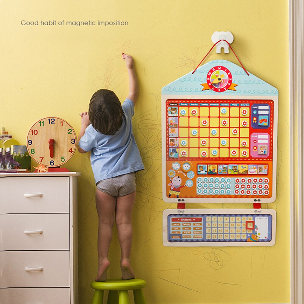 Behavior Reward Chore Responsibility Chart Behavior Record Board Children Baby Educational Calendar Playboard