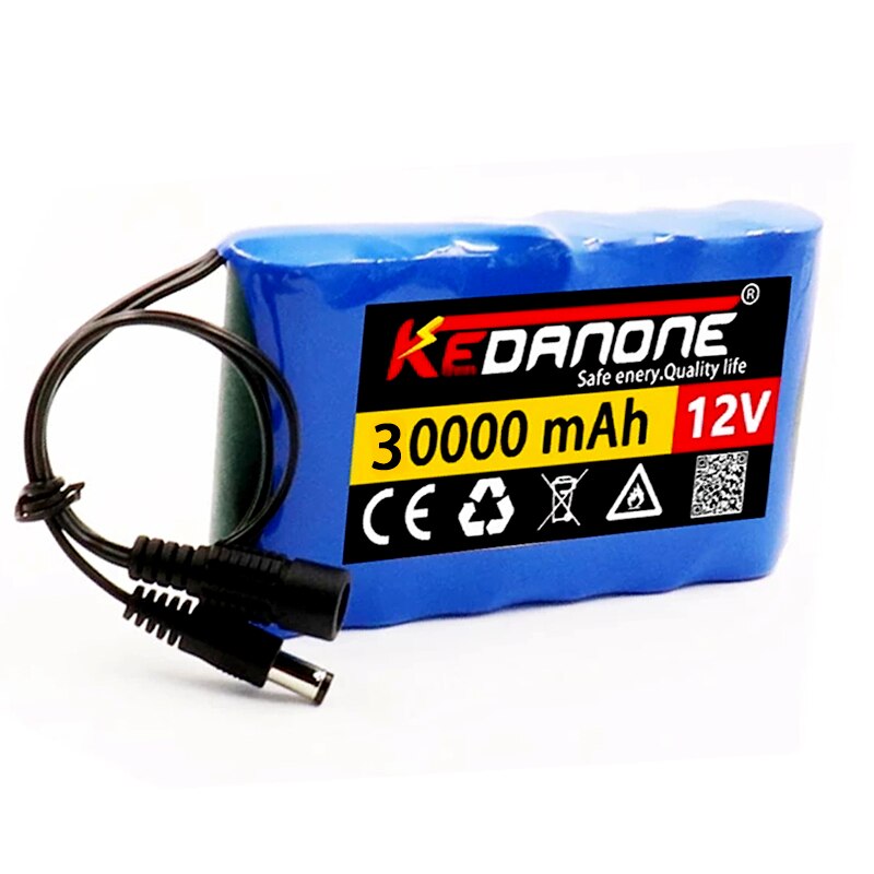 Lucky Rechargeable Battery 12V 30000mah Lithium Battery Pack Capacity DC 12.6V 30Ah CCTV Cam Monitor with Charger