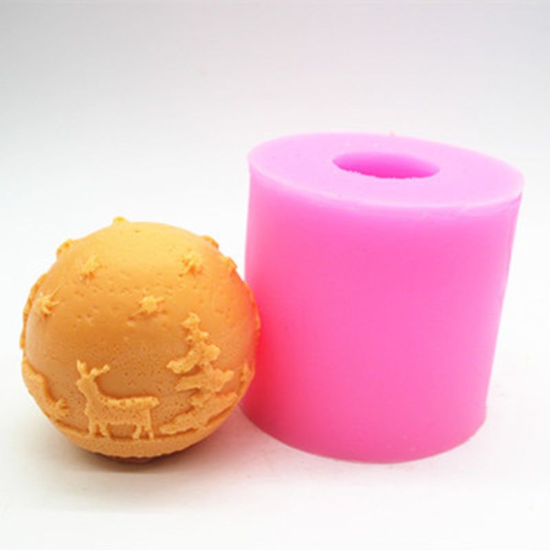 3D Palla di Natale Del silicone Candela Del Sapone Stampi Fai da Te Torta Del Fondente Che Decora C63B