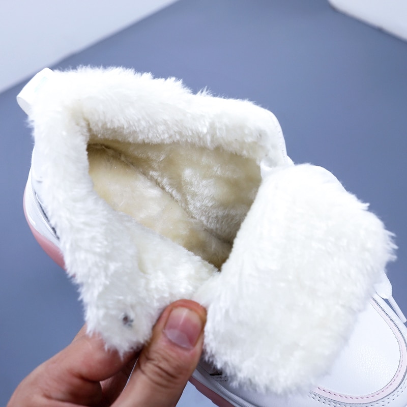 Winter Women High Top Sneakers Love Woman Plush Velvet Warm Casual Shoes Female Platform Sport Shoes Zapatillas Mujer