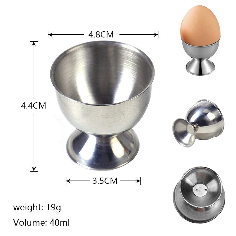 Roestvrij Staal Ei Cups Holder Gekookt Ei Stand Opslag Keuken Gereedschap Keuken Gadget Tafel Decoratie 4 Stuks Eieren Aceesories