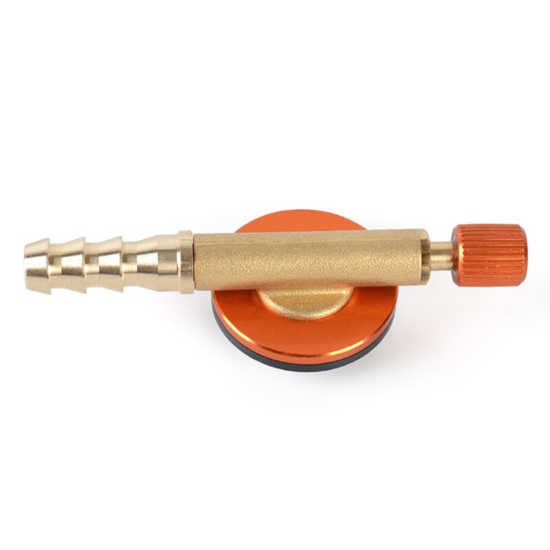 Stainless Steel Outdoor Camping Gas Stove Safe Switching Charging Inflatable Valve Adapter for Flat Tank Liquefied Gas Cylinder: Orange red
