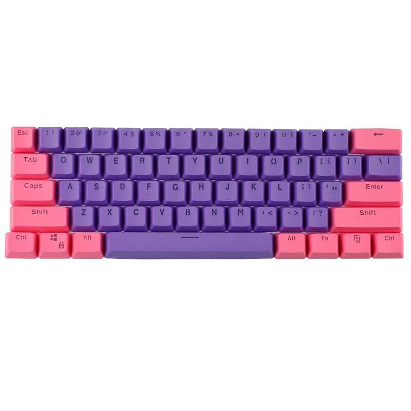 61 chaves pbt doubleshot backlit keycaps conjunto perfil oem para mx teclado mecânico do jogo ansi gh60 rk61/alt61/annie/poker gk61: Pony