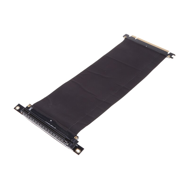 High Speed PC Graphics Cards PCI Express 3.0 16x Flexible Connector Cable Riser Card Extension Port Adapter for GPU with antijam: 90 Degree 20CM