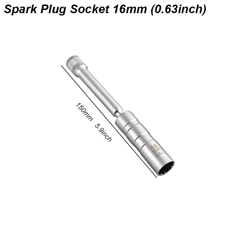 Magnetic Spark Plug Socket Key Wrench Adapter Swivel Long Extension Install Replace Repair Kit Torque Remove Removal Gap Tool: Orange