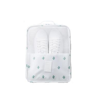 Sac à chaussures étanche en Nylon de couleur unie, sacs à chaussures, sacs de voyage, sac de rangement Portable à Double couche, sac de rangement sec et humide: Cactus