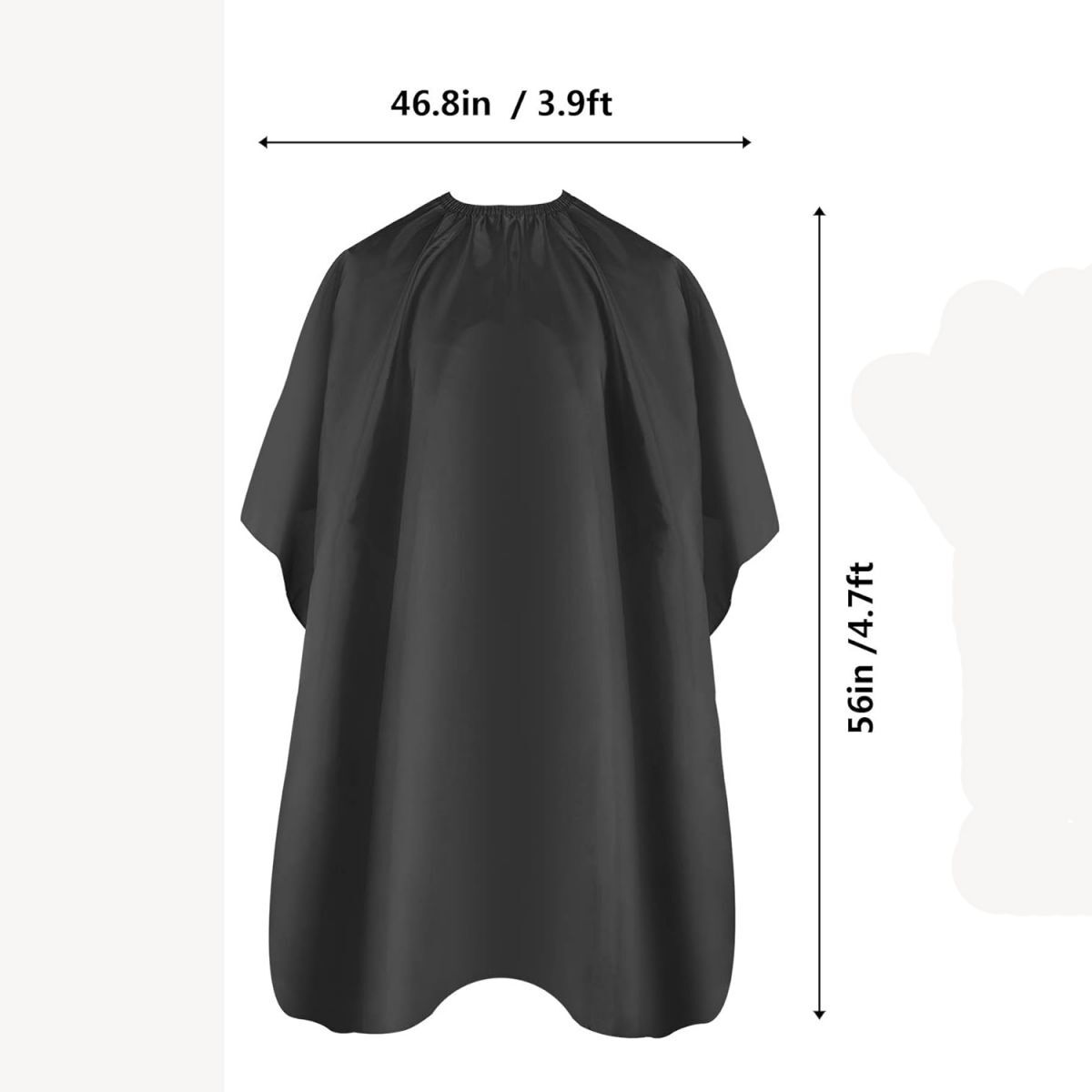 Capa de peluquero de salón negra para hombres y mujeres, capa de corte de pelo, capa de peluquería, delantal de corte de pelo, champú para el cabello, herramientas de tinte, accesorios