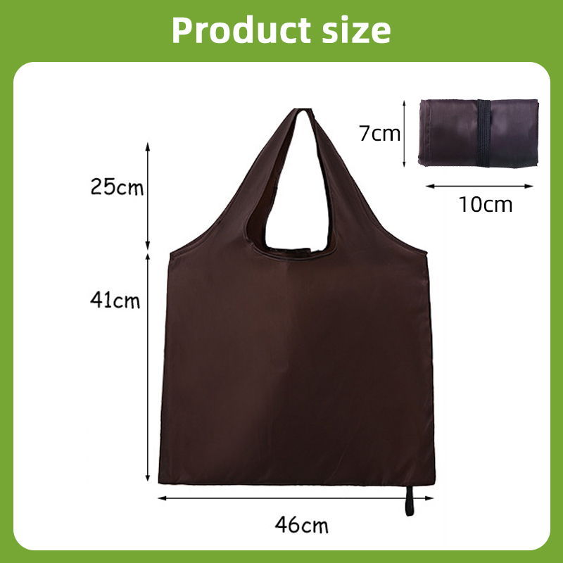 Bolsa de compras plegable ecológica grande, bolso de hombro portátil reutilizable para viajes, comestibles, bolsa de comestibles simple de color sólido