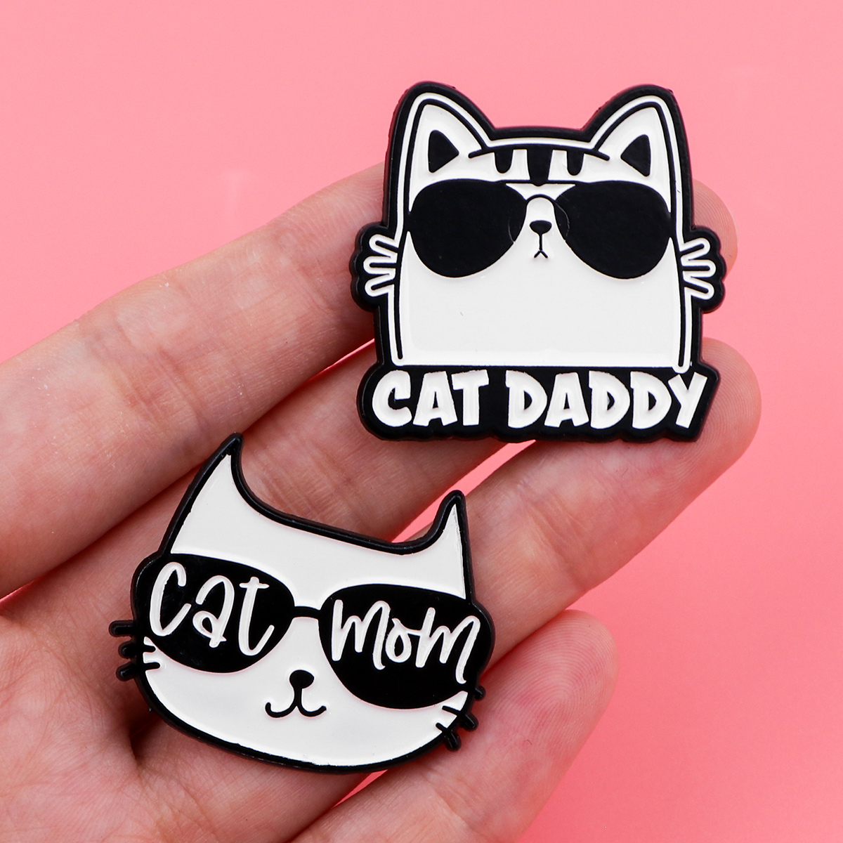 Broche en émail chat Cool, citations amusantes, broches de revers, Badge sur sac à dos, accessoires pour vêtements, bijoux à la , pour papa et maman