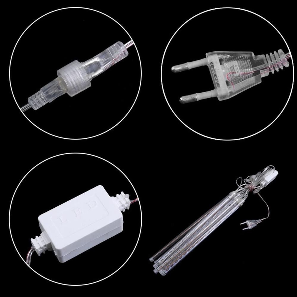 8 Stuks Buizen 30Cm Mini Led Meteorenregen Fairy Light 144 Led Rain Tube Lights Tree Road Bruiloft Lampen eu-Plug