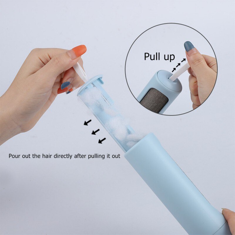 Limpiador de pelo pegajoso electrostático en forma de tambor para gatos domésticos y perros