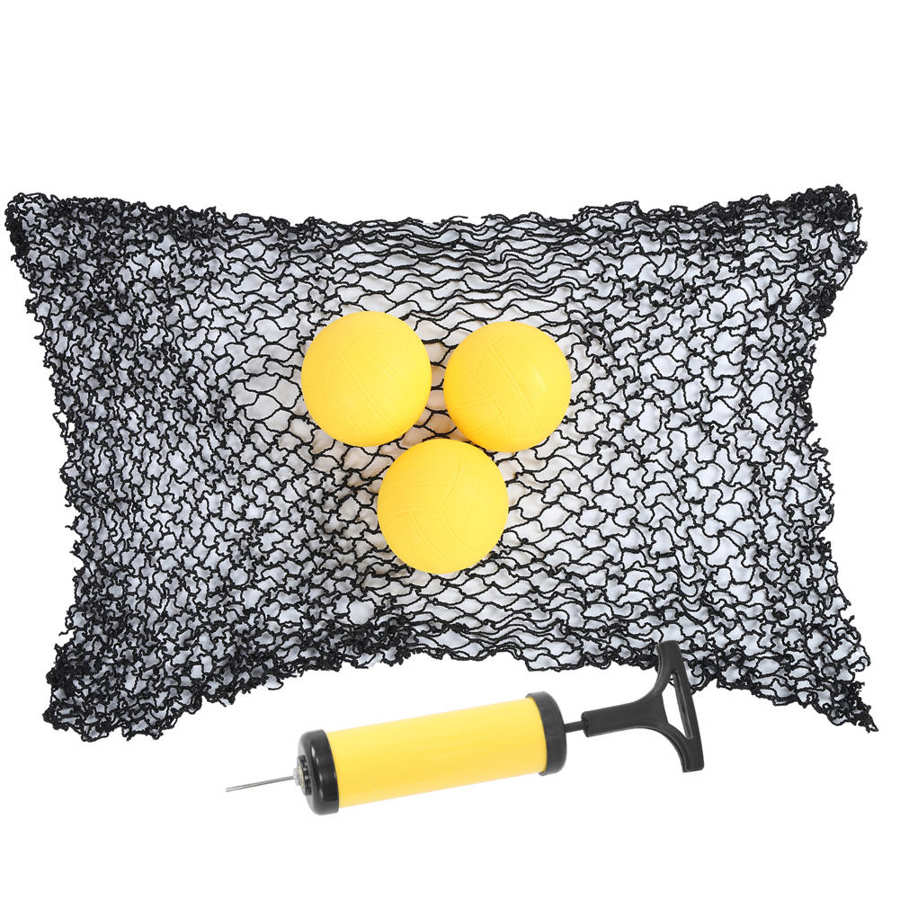 Mini Strand Volleyball Ball einstellen draussen Sport Mit 3 Bälle Volleyball Netz Rasen Fitness Ausrügestochen: A