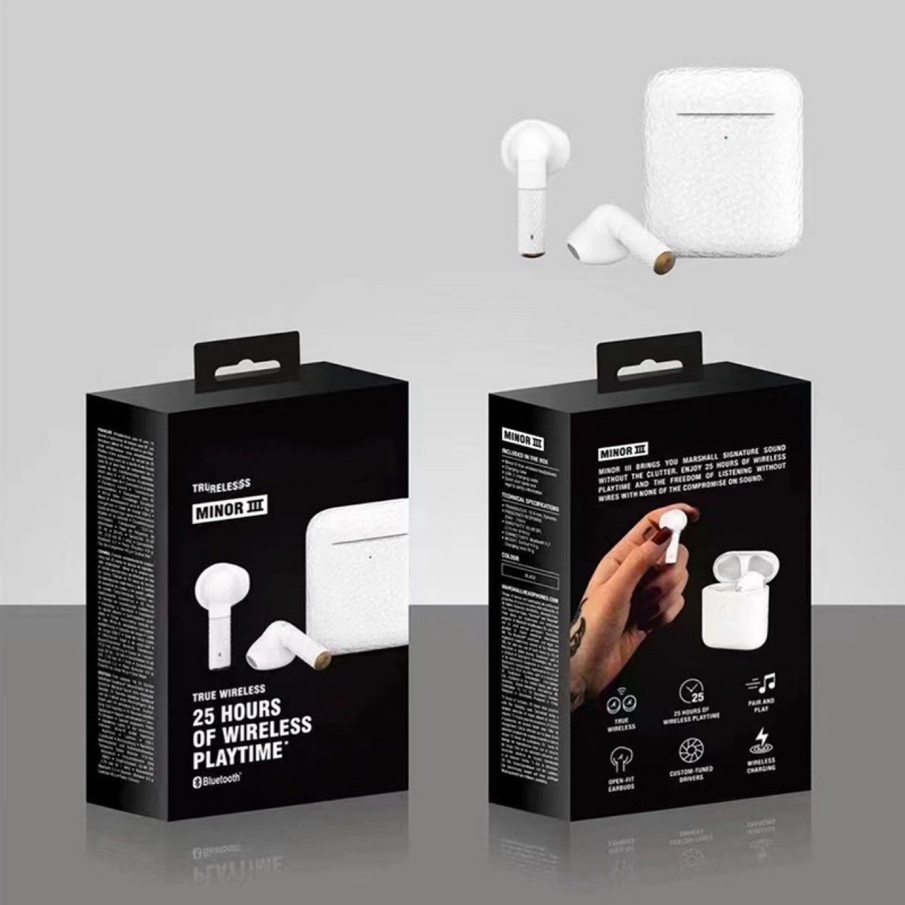 2025 Neue MINIR 3 True Wireless Bluetooth-Kopfhörer im Ohr, wasserdichte Mini-Bass-Kopfhörer: WHITE