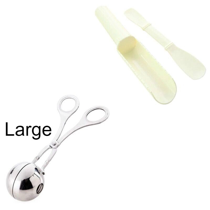 Pastillero de acero inoxidable para hacer albóndigas, bola redonda, Bola de carne, Clip, Bola de pescado, 304: Gris