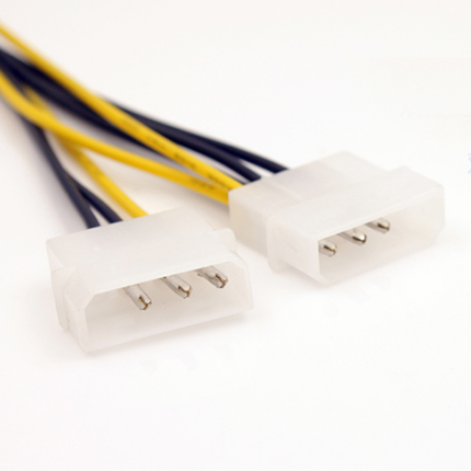 Dual 4 P om 8 P videokaart stroomkabel dubbele 4PIN om 8PIN videokaart voeding kabel
