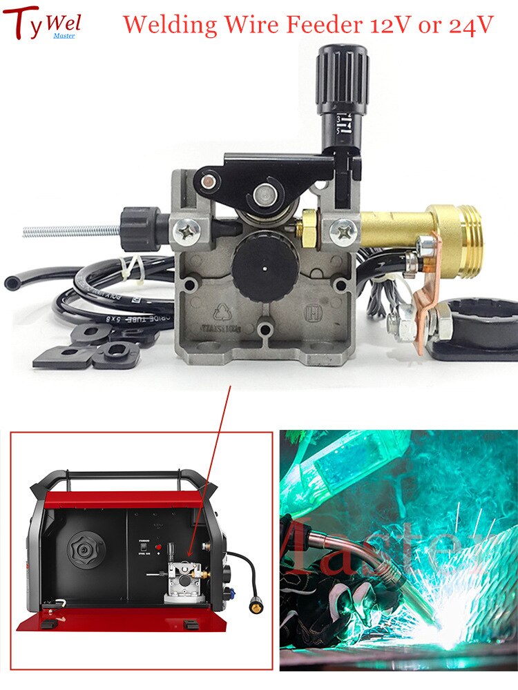 Draad Feeder Dc 12V 24V SSJ-29 LRS-775 Feeder Roll U V K Groove Eu Socket Voor Staal Aluminium flux Gevulde Draad Mig Lasmachine