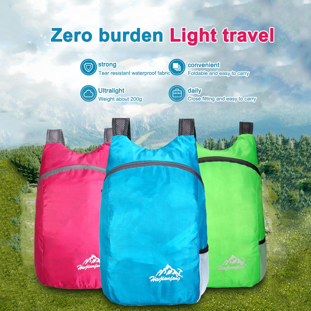 Lightweight Backpack Foldable Outdoor Travel Waterproof Daypack Sports Travel Camping Hiking Pack for Men Women Hiking Climbing