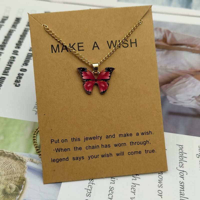 Women Necklace Blue Purple Color Pendant Popular Neck Jewelry For Friend Delicated Necklace: GE